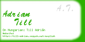 adrian till business card